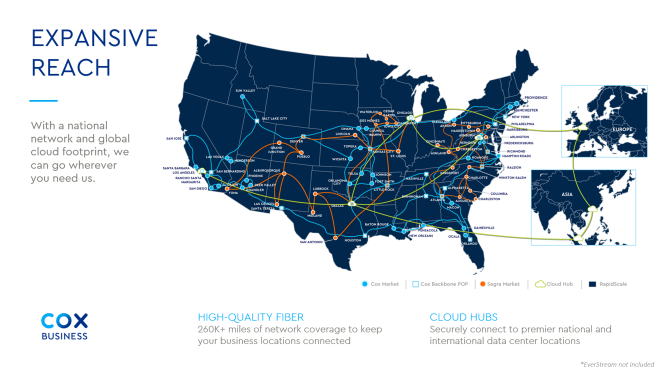 Cox Business Expansive Reach Map