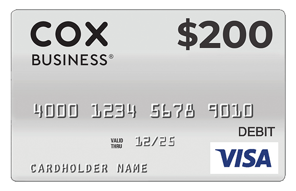 Cox Business gift card $200