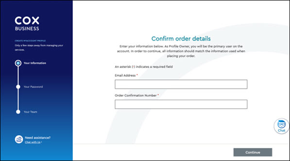 Image of CBMA Confirm Order Details window