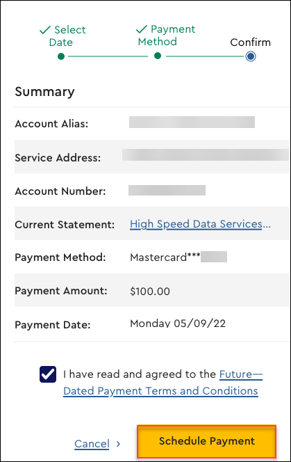 Image of payment confirmation
