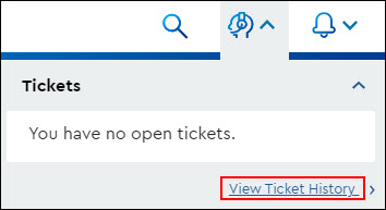 Image of View Ticket History link