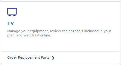 Image of tv service card