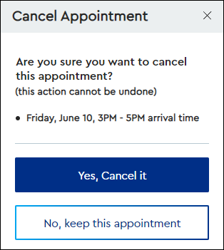 Image of cancellation options in CBMA