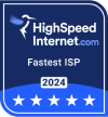 HighSpeedInternet Fastest ISP logo in blue
