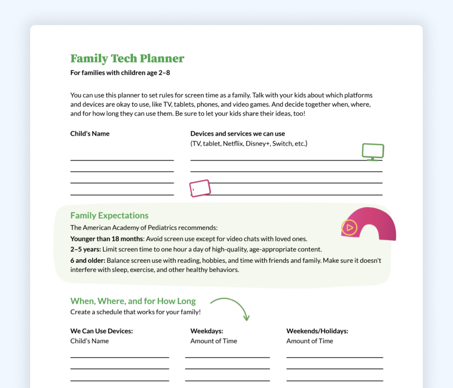 Family tech planner