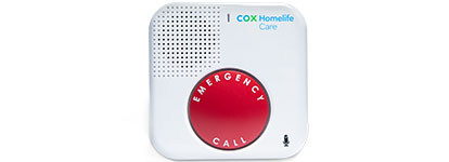 Homelife care voice enabled device with emergency call button