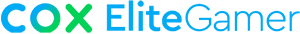Logo de Cox Elite Gamer en degradé azul y verde