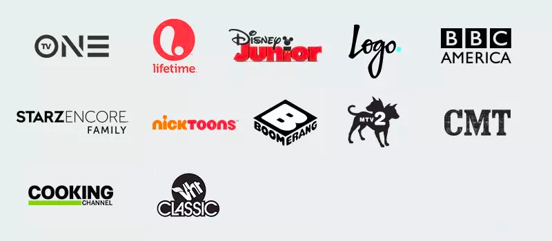 Variety pack channels including Disney Junior, One TV, Cooking Channel and BBC America