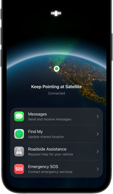 Messages via satellite feature in use
