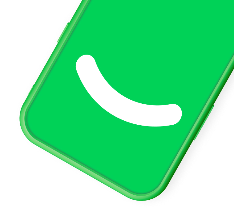 Mobile phone bottom half silhouette in green slanted left with Cox Mobile logo on screen