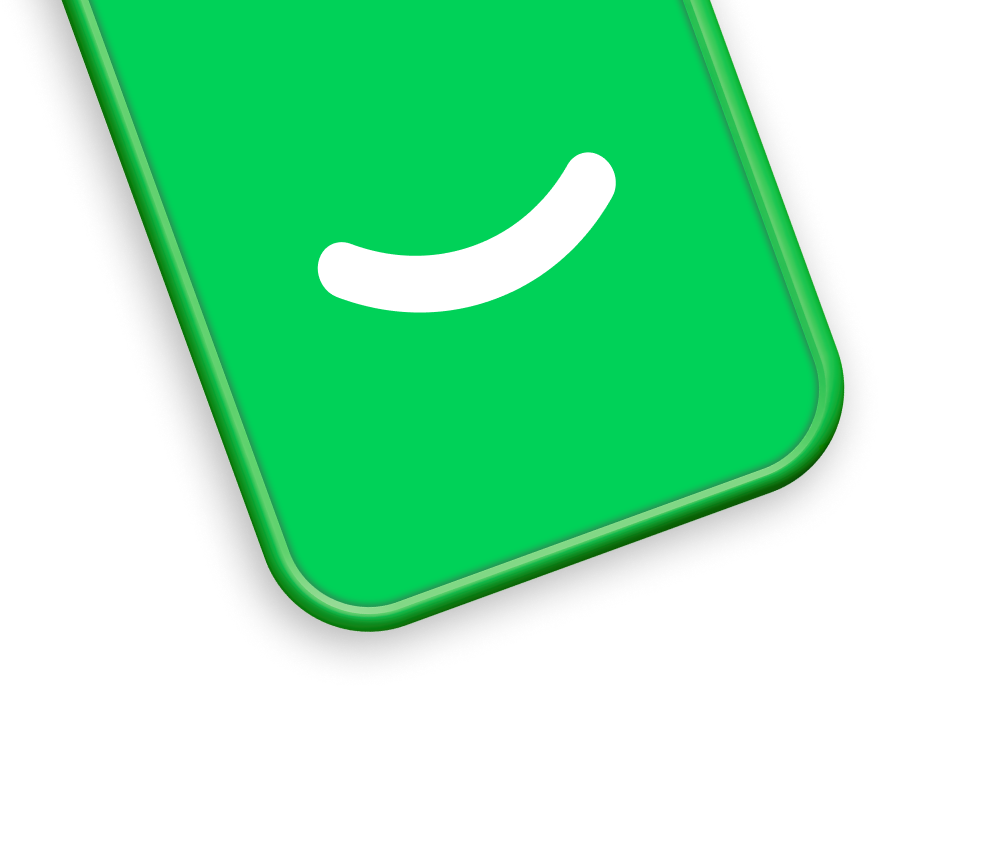 Mobile phone bottom half silhouette in green slanted right with Cox Mobile logo in white on screen
