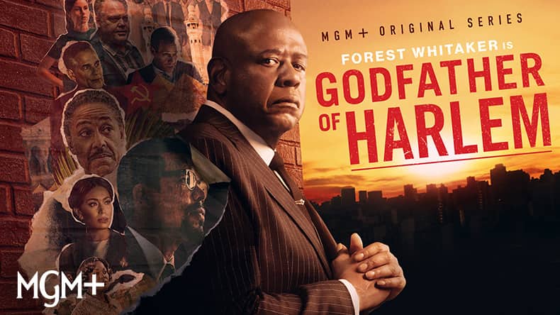 MGM+ premium channels featuring Godfather of Harlem