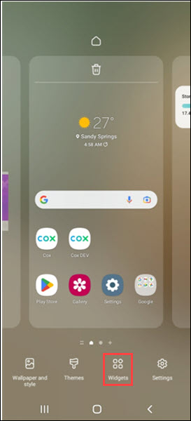 Imagen de Widgets de Android