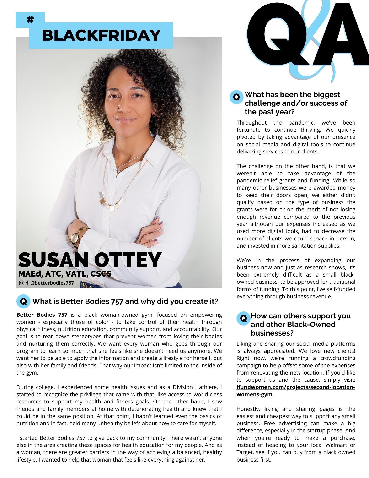 Interview with Susan Ottey