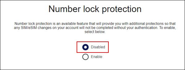 Image of Cox Mobile My Account Number Lock Protection Disable