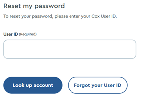 Resetting Your Cox Password