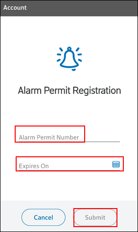 Image of Alarm Permit Information