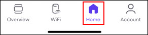 Image of the panoramic wifi app home tab